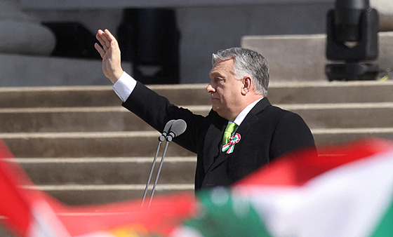 Maarský premiér Viktor Orbán se v Budapeti úastnil oslav maarského...