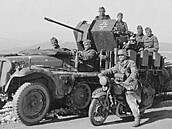 Typická válená scéna s motospojkou, Sd.Kfz.10/4 a pívsem Sd.Ah.51