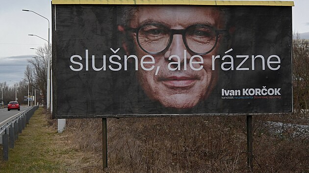 Pedvolebn billboard Ivana Koroka v Bratislav (4. nora 2024)