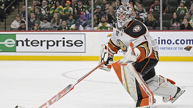 Lukáš Dostál v bráně Anaheimu