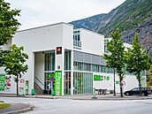 Supermarket maloobchodního etzce Kiwi v norském L&#230;rdalu (9. záí 2022)