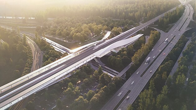 Takto bude vypadat terminál v Jihlavě-Pávově. Bude sloužit jako přestupní uzel mezi vysokorychlostní tratí, běžnou železnicí, městskou i další dopravou. Navržen je ve třech výškových úrovních s jednou hlavní odbavovací halou.