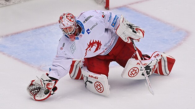 Marek Mazanec ve tvrtfinále extraligového play off.