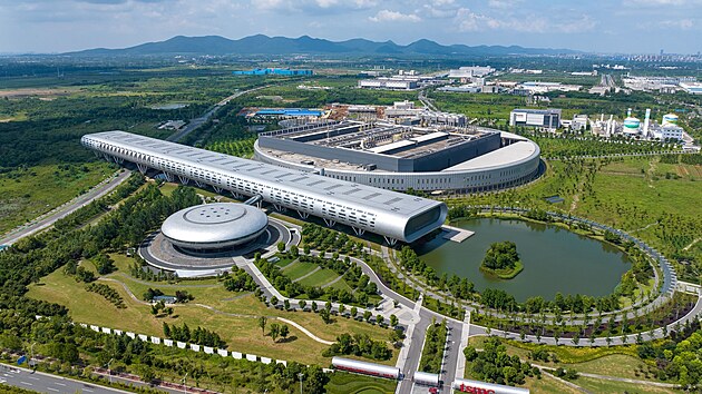Továrna TSMC v čínském Nankingu (1.srpna 2023)