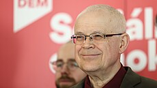 Expremiér Vladimír pidla na tiskové konferenci Sociální demokracie. (22....