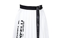 Originální bílá sukn s nápisem a erným páskem, cena 3499 K