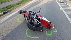 Nehoda motorkáe v Jihomoravském kraji bhem velikononího volna.