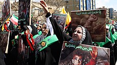 Demonstrace v Teheránu proti Izraeli, který zaútoil na íránský konzulát v...