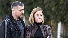 Jií Vyorálek a Petra palková pi natáení druhé ady seriálu Stíny v mlze
