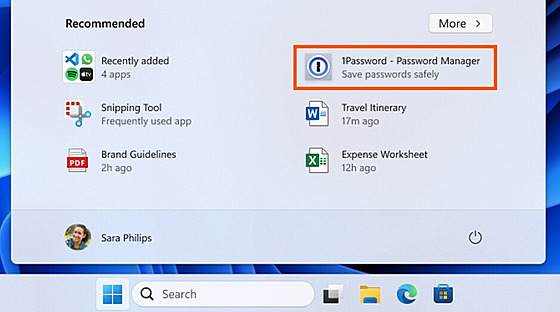 Reklama na aplikaci v nabídce Start v testovací verzi Windows 11 Insider Preview