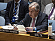 Generln tajemnk OSN Antonio Guterres promlouv k Rad bezpenosti OSN bhem...