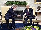 esk premir Petr Fiala se v Blm dom setkal s americkm prezidentem Joem...