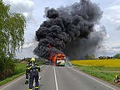 Na Frýdecko-M­stecku hořel autobus na plyn, škoda je dva miliony korun