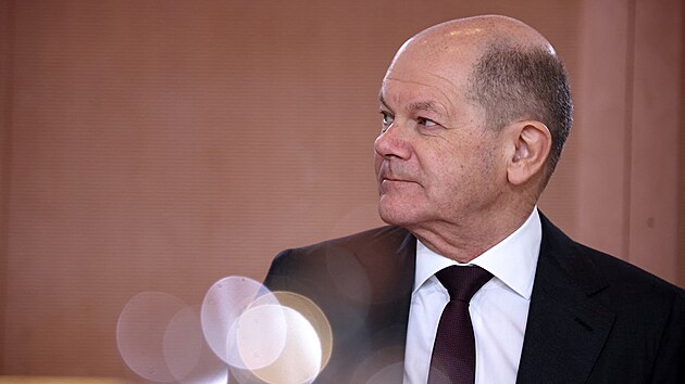 Olaf Scholz na jednání vlády (10. dubna 2024)