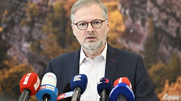 Premiér Petr Fiala. (14. dubna 2024)