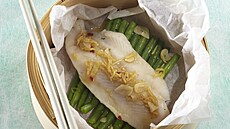 Ryba na asijský zpsob se zelenými fazolkami