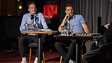 David Ny a Zdenk Folprecht, moderátoi talkshow První dotek LIVE