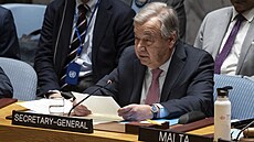 Generální tajemník OSN Antonio Guterres promlouvá k Rad bezpenosti OSN bhem...