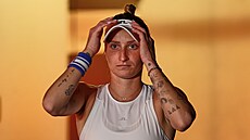 Markéta Vondrouová ped tvrtfinále ve Stuttgartu