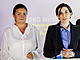 Helena Langádlová (vlevo) s pedsedkyní TOP 09 Markétou Pekarovou Adamovou.