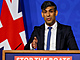 Britský premiér Rishi Sunak na tiskové konferenci po jednání parlamentu. (23....