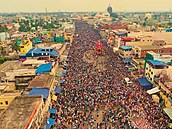 Grand Road, hlavní ulice ve mst Purí, bhem svátku Ratha játrá.