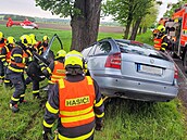 Nehoda kody Octavie mezi Ostravou a ilheovicemi. idi náraz do stromu...