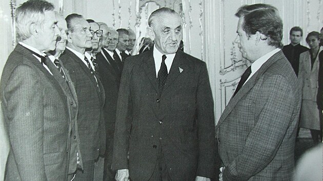 Rudolf Krzk u prezidenta Vclava Havla.