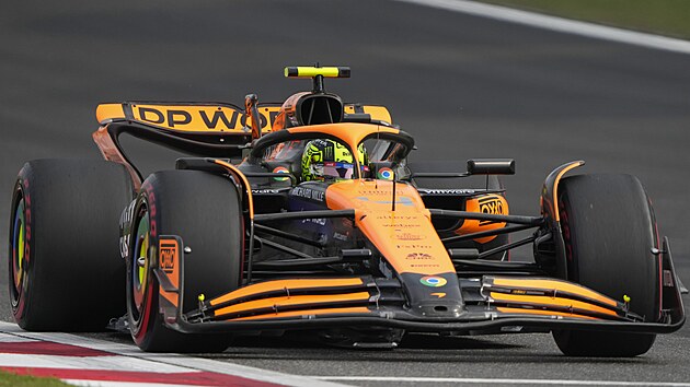 Lando Norris z McLarenu bhem kvalifikace na Velkou cenu ny.