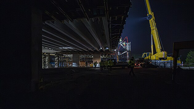 Stavební práce na dálnici D1.