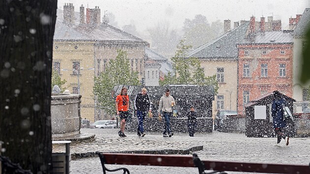 Snhová peháka v Jihlav. (23. dubna 2024)