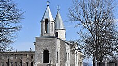 Kostel svatého Jana Ktitele v ue v Náhorním Karabachu (7. bezna 2018)