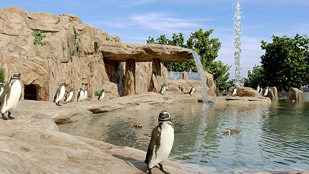 Vizualizace plánovaného vodního areálu v ostravské zoologické zahrad, který...