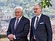 Premiér Petr Fiala v Kramáov vile uvítal nmeckého prezidenta Franka-Waltera...