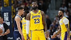 LeBron James z Los Angeles Lakers bhem pátého zápasu série s Denver Nuggets.