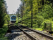 eské dráhy musely zastavit provoz na dvou tratích z Havlíkova Brodu do Hlinka...
