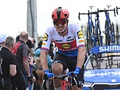Mathias Vacek bhem závodu Paí - Roubaix