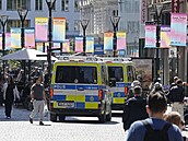 Na prbh Eurovize ve védském Malmö dohlíí policie. (8. kvtna 2024)