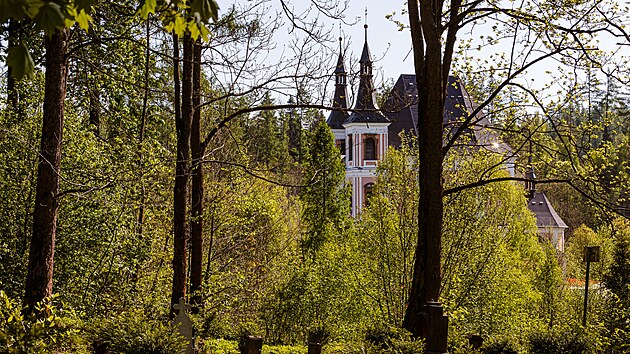 Poutní místo Stará Voda u Libavé, kostel svaté Anny a svatého Jakuba Většího