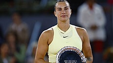 Poraená finalistka turnaje v Madridu Aryna Sabalenková.