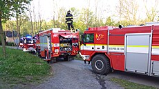 V eské Rybné u Prosee na Chrudimsku zasahovali hasii u poáru garáe....
