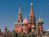 rusko moskva chrám vasila blaeného kupole kostel