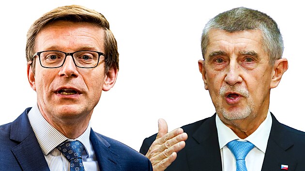 Ministr dopravy Martin Kupka (ODS) a Andrej Babi (ANO.