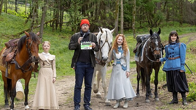 Z natáčení vánoční pohádky Tři princezny