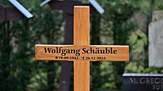 Hrob bývalého pedsedy nmeckého Spolkového snmu Wolfganga Schäubleho (5. ledna 2024)
