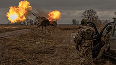 védská houfnice Archer ve slubách ukrajinské 45. dlostelecké brigády v...