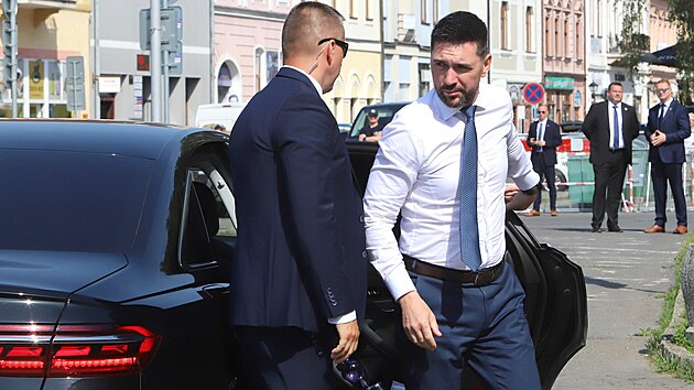 Slovenská vláda měla výjezdní zasedání v Rimavské Sobotě. Na snímku je ministr zemědělství Richard Takáč. (19. června 2024)