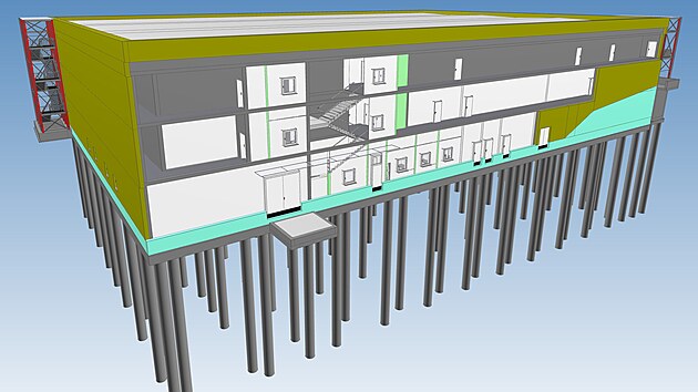 Vizualizace centrálního depozitáře, který plánuje Liberecký kraj postavit do roku 2027 v Českém Dubu.