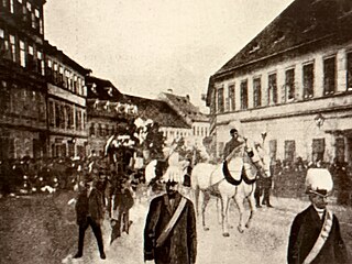 Pohřeb Františka Pavlíka na snímku v roce 1905 se stala demonstrací proti... Pohřeb Františka Pavlíka na snímku v roce 1905 se stala demonstrací proti...