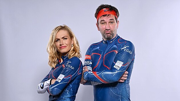 Gabriela Soukalová a Ondřej Sokol při focení vizuálu pro festival Life!